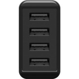 goobay caricatore USB 4 porte (30W) nero, Caricabatterie Nero