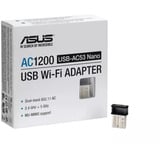ASUS USB-AC53 nano AC1200, Adattatore Wi-Fi Nero