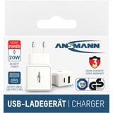 Ansmann HC218PD Bianco Interno, Caricabatterie bianco, Interno, AC, 12 V, Bianco