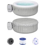 Bestway 60007 centro benessere e vasca idromassaggio Beige, Bianco 669 L Rotondo, Piscina grigio, Beige, Bianco, 669 L, Rotondo, 4 persona(e), 40 °C, 2 °C/h