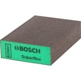 Bosch S471 Spugna abrasiva Grana super fine 1 pz, Spugna di levigazione verde, Spugna abrasiva, Grana super fine, Lavoro di finitura, Sverniciatura, Legno, Verde, Grigio, 97 mm