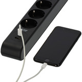 Brennenstuhl Multipresa 6 vie con 1x USB-C, 1x USB-A, Ciabatta Nero/antracite