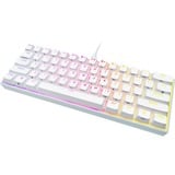 Corsair CH-9194114-DE - Tastatur tastiera USB Tedesco Bianco, Tastiera da gioco bianco, 60%, USB, Interruttore a chiave meccanica, LED RGB, Bianco