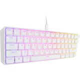 Corsair CH-9194114-DE - Tastatur tastiera USB Tedesco Bianco, Tastiera da gioco bianco, 60%, USB, Interruttore a chiave meccanica, LED RGB, Bianco