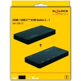 DeLOCK 11477 switch per keyboard-video-mouse (kvm) Nero, Switch KVM 3840 x 2160 Pixel, Nero