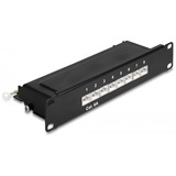 DeLOCK 66872 pezzo di pannello 1U, Patch Panel Nero, Cat6a, Nero, Metallo, 1U, 254 mm, 100 mm