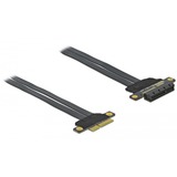 DeLOCK 85768 scheda di interfaccia e adattatore Interno PCIe, Scheda di montaggio PCIe, PCIe, Nero, Verde, 0,3 m, 1 pz