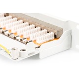 Digitus Pannello Patch Classe E, CAT 6, Patch Panel grigio chiaro, CAT 6, RJ-45, Cat6, Grigio, Montaggio a rack, 1U, LSA, Vendita al dettaglio