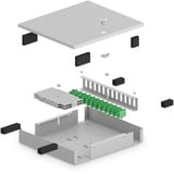 Digitus Unibox LWL, scatola di giunzione per montaggio a parete, media, Housing grigio chiaro