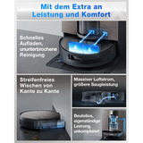 ECOVACS DEEBOT X11 OmniCyclone, Aspirazione robot Nero