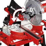 EINHELL Sega combinata da banco scorrevole e ingletatrice, Sega mitra/Troncatrice rosso/Nero