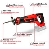 EINHELL TE-AP 18/28 Li BL-Solo, Scambiarsi sega rosso/Nero