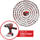 EINHELL Trapano avvitatore a percussione professionale a batteria TP-CD 18/80 Li-i BL - Solo, 18 Volt, Cordless rosso/Nero