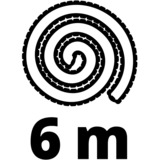 EINHELL Tubo ad alta pressione in PVC, 6 metri, Tubo flessibile Nero