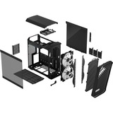 Fractal Design Torrent Compact Tower Nero Nero, Tower, PC, Nero, ATX, EATX, micro ATX, Mini-ITX, SSI CEB, Vetro temperato, Giocare