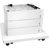 HP Alimentatore della carta Color LaserJet con 3 cassetti da 550 fogli ciascuno e stand Vassoio carta, HP, Color LaserJet Enterprise Flow MFP M681z, M682z, Color LaserJet Enterprise M652dn, M652n, M653dn,..., 1650 fogli, Bianco, Casa