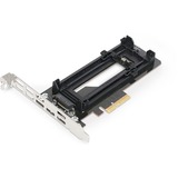 Icy Dock MB987M2P-1B scheda di interfaccia e adattatore Interno M.2 Nero, PCIe, M.2, Nero, Argento, Passivo, 32 Gbit/s, 0 - 60 °C