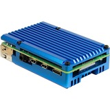 Inter-Tech 88887360 accessorio per scheda di sviluppo Custodia Blu blu, Custodia, Raspberry Pi, Raspberry Pi, Blu, Alluminio, 86 mm