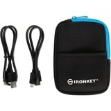 Kingston IronKey 1920GB Vault Privacy 80 XTS-AES 256-bit SSD esterno crittografato, Disco a stato solido blu/Nero, 1,92 TB, USB tipo-C, 3.2 Gen 1 (3.1 Gen 1), 250 MB/s, Protezione della password, Blu