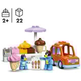 LEGO DUPLO Bluey 10458 Visita alla Gelateria di Bluey, Gioco Educativo per Bambini 2+ con Macchina Giocattolo, Stand, 2 Figure, Giochi di costruzione Gioco Educativo per Bambini 2+ con Macchina Giocattolo, Stand, 2 Figure, Set da costruzione, 2 anno/i, Plastica, 22 pz, 519 g