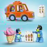 LEGO DUPLO Bluey 10458 Visita alla Gelateria di Bluey, Gioco Educativo per Bambini 2+ con Macchina Giocattolo, Stand, 2 Figure, Giochi di costruzione Gioco Educativo per Bambini 2+ con Macchina Giocattolo, Stand, 2 Figure, Set da costruzione, 2 anno/i, Plastica, 22 pz, 519 g