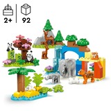 LEGO DUPLO Famiglie di animali 3 in 1, Giochi di costruzione Set da costruzione, 2 anno/i, Plastica, 92 pz, 1,71 kg
