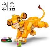 LEGO Disney 43243 Simba, il Cucciolo del Re Leone, Giochi di Fantasia per Bambini 6+ Anni, Personaggio Giocattolo Costruibile, Giochi di costruzione il Cucciolo del Re Leone, Giochi di Fantasia per Bambini 6+ Anni, Personaggio Giocattolo Costruibile, Set da costruzione, 6 anno/i, Plastica, 222 pz, 309 g