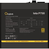 Ocypus Iota P750 Black, Alimentatore PC Nero