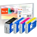 Peach PI200-637 cartuccia d'inchiostro 4 pz Nero, Ciano, Magenta, Giallo 50 ml, 25 ml, 2600 pagine, 1900 pagine, 4 pz, Confezione multipla