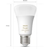Philips Hue Starter kit: 3 lampadine connesse E27 (1100) + Hue Dimmer switch, Lampada a LED Philips Hue White ambiance Starter kit: 3 lampadine connesse E27 (1100) + Hue Dimmer switch, Kit di illuminazione intelligente, Bluetooth/Zigbee, Bianco, LED, E27, A60