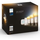 Philips Hue Starter kit: 3 lampadine connesse E27 (1100) + Hue Dimmer switch, Lampada a LED Philips Hue White ambiance Starter kit: 3 lampadine connesse E27 (1100) + Hue Dimmer switch, Kit di illuminazione intelligente, Bluetooth/Zigbee, Bianco, LED, E27, A60