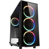 Sharkoon TG4 Midi Tower Nero Nero, Midi Tower, PC, Nero, ATX, micro ATX, Mini-ITX, Vetro temperato, Blu, Verde, Rosso