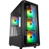 Sharkoon TK4 RGB Midi Tower Nero Nero, Midi Tower, PC, Nero, ATX, micro ATX, Mini-ITX, Multi, Ventole