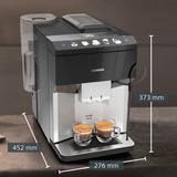 Siemens EQ.500 TP505D01 macchina per caffè Automatica Macchina per espresso 1,7 L Inox/Nero, Macchina per espresso, 1,7 L, Chicchi di caffè, Macinatore integrato, 1500 W, Metallico, Argento