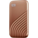 WD My Passport 2000 GB Oro, Disco a stato solido oro, 2000 GB, USB tipo-C, 3.2 Gen 2 (3.1 Gen 2), 1050 MB/s, Protezione della password, Oro