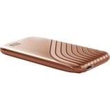 WD My Passport 2000 GB Oro, Disco a stato solido oro, 2000 GB, USB tipo-C, 3.2 Gen 2 (3.1 Gen 2), 1050 MB/s, Protezione della password, Oro