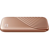 WD My Passport 2000 GB Oro, Disco a stato solido oro, 2000 GB, USB tipo-C, 3.2 Gen 2 (3.1 Gen 2), 1050 MB/s, Protezione della password, Oro