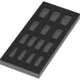 Wera Inserto in schiuma per Zyklop B 3/8" Impaktor Deep Steckschlüsseleinsatz Set 1, vuoto, Deposito Nero/grigio