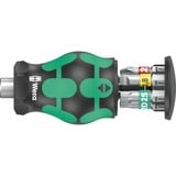 Wera Kraftform Kompakt Stubby Magazin 1 Bit-Satz, Set di bit Nero/Verde