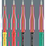 Wera Kraftform Kompakt VDE Stainless 17 extra slim 1 Tool Finder, 17 pezzi, Cacciavite rosso/Blu