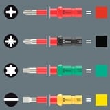 Wera Kraftform Kompakt VDE Stainless 17 extra slim 1 Tool Finder, 17 pezzi, Cacciavite rosso/Blu