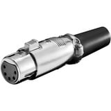 goobay 11961 cavo di collegamento XLR (5-pin) Nero, Metallico, Frizione Nero, XLR (5-pin), Nero, Metallico, Femmina, Dritto, Cloruro di polivinile (PVC), Zinco, Oro