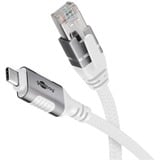 goobay Cavo Ethernet USB-C 3.2 Gen2 connettore > connettore RJ-45, Scheda di rete bianco
