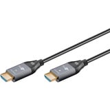 goobay Cavo HDMI ibrido ottico Ultra High-Speed (AOC) 8K / 60Hz Nero/grigio