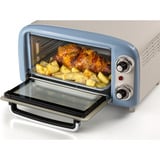 Ariete 3919 Forno Elettrico Vintage, 800W, Capacità 10L, Doppio vetro, Retrò, Celeste, Mini forno bianco/Blu chiaro, 800W, Capacità 10L, Doppio vetro, Retrò, Celeste, 10 L, Azzurro, Libera installazione, Manopola, 90 - 230 °C, Azzurro