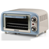 Ariete 3919 Forno Elettrico Vintage, 800W, Capacità 10L, Doppio vetro, Retrò, Celeste, Mini forno bianco/Blu chiaro, 800W, Capacità 10L, Doppio vetro, Retrò, Celeste, 10 L, Azzurro, Libera installazione, Manopola, 90 - 230 °C, Azzurro
