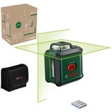 Bosch Laser a linee incrociate UniversalLevel 360, Attraversare la linea laser verde/Nero