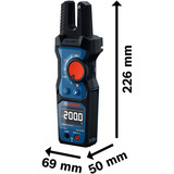 Bosch Pinza amperometrica aperta GFM 1000-15, Strumento di misura blu/Nero