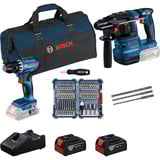Bosch Set professionale 18V Martello perforatore GBH 18V-22 + Trapano avvitatore GSR 18V-45, Cacciavite blu/Nero