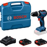 Bosch Trapano avvitatore a percussione a batteria con 2 batterie 18 volt 2,0 ampere-ora in valigetta L, Cordless Kit